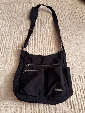 MHCNLL Black Crossbody Bag with Front Pockets